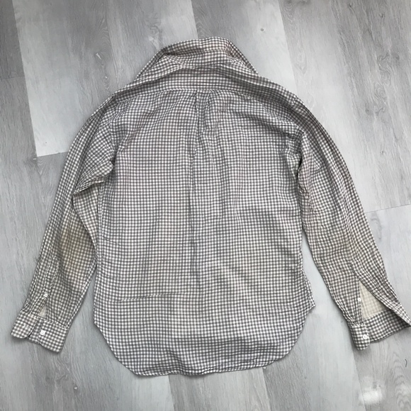 BILLY REID MENS SHIRT GRAY CHECK BUTTON LONG SLEEVE MADE IN ITALY M - Picture 4 of 10